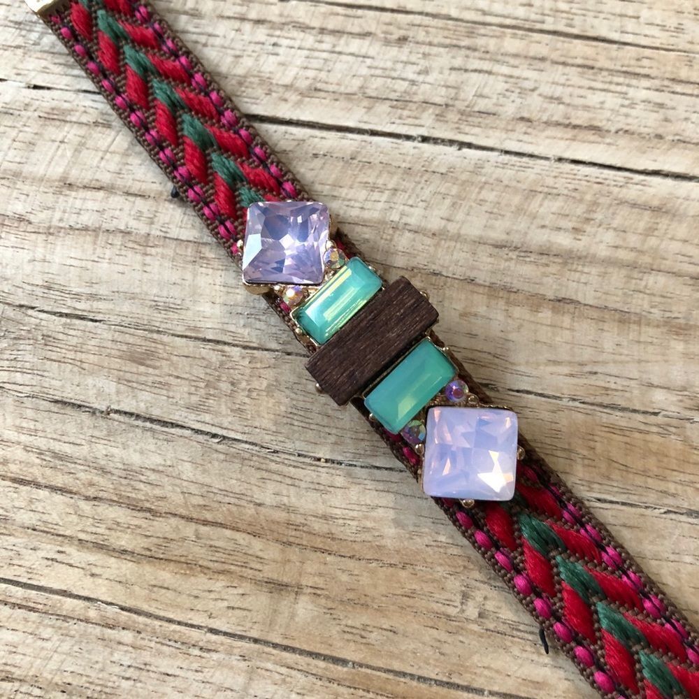 Boho Woven Tapestry Jewel Bracelet